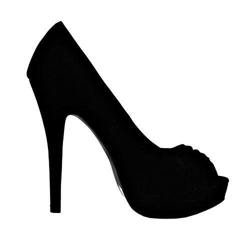 Black high heels clipart - .