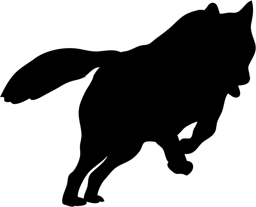 Wolf Silhouette Clipart .