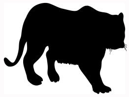 Silhouette Tiger clip art, Si - Animal Silhouette Clip Art