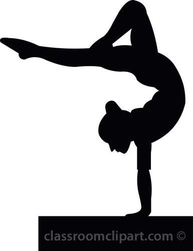 Handstand Silhouette Clipart