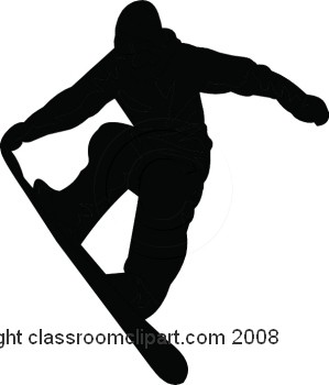 Silhouettes Snowboarding Silh - Snowboarding Clipart