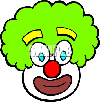 Silly Clown Face Clipart