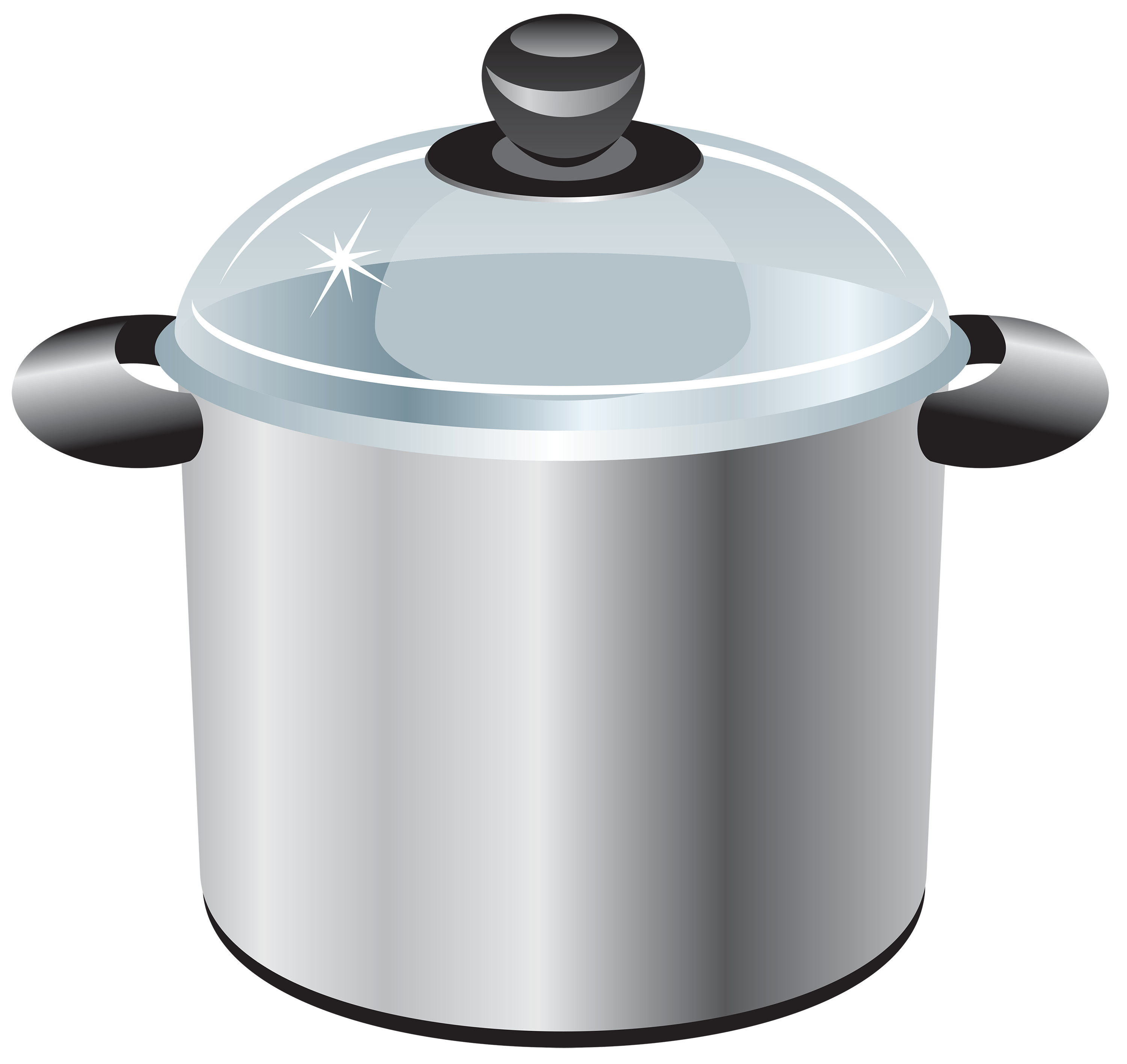 Silver cooking pot clipart web