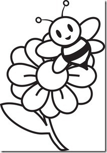 simple flower clipart black and white