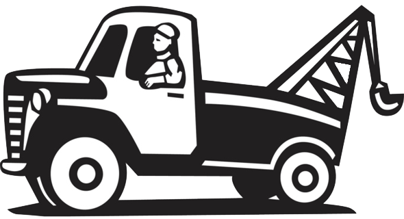Simple Cartoon Tow Clipart - Tow Truck Clipart