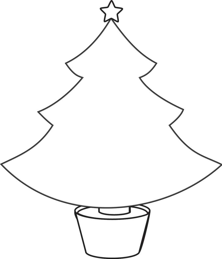 Simple Christmas Tree Outline Free Clipart Images