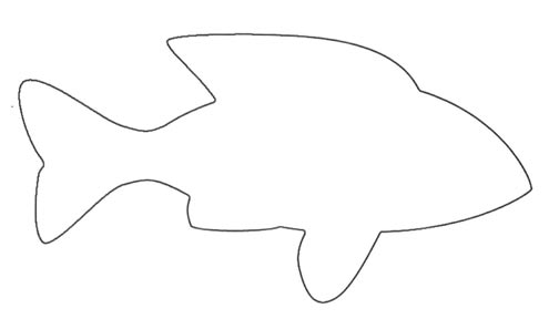 Simple Fish Outline - Fish Outline Clipart