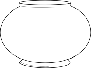 Simple Fishbowl Outline Clip  - Fish Bowl Clipart