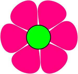 Simple Pink Flower Clip Art V