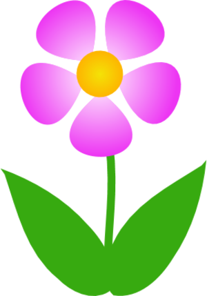 Simple Pink Flower Clip Art V