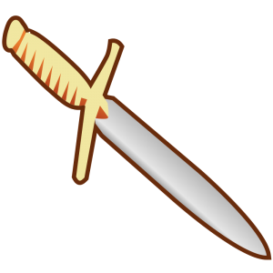 Simple Pagan Knife Icon - Dagger Clipart