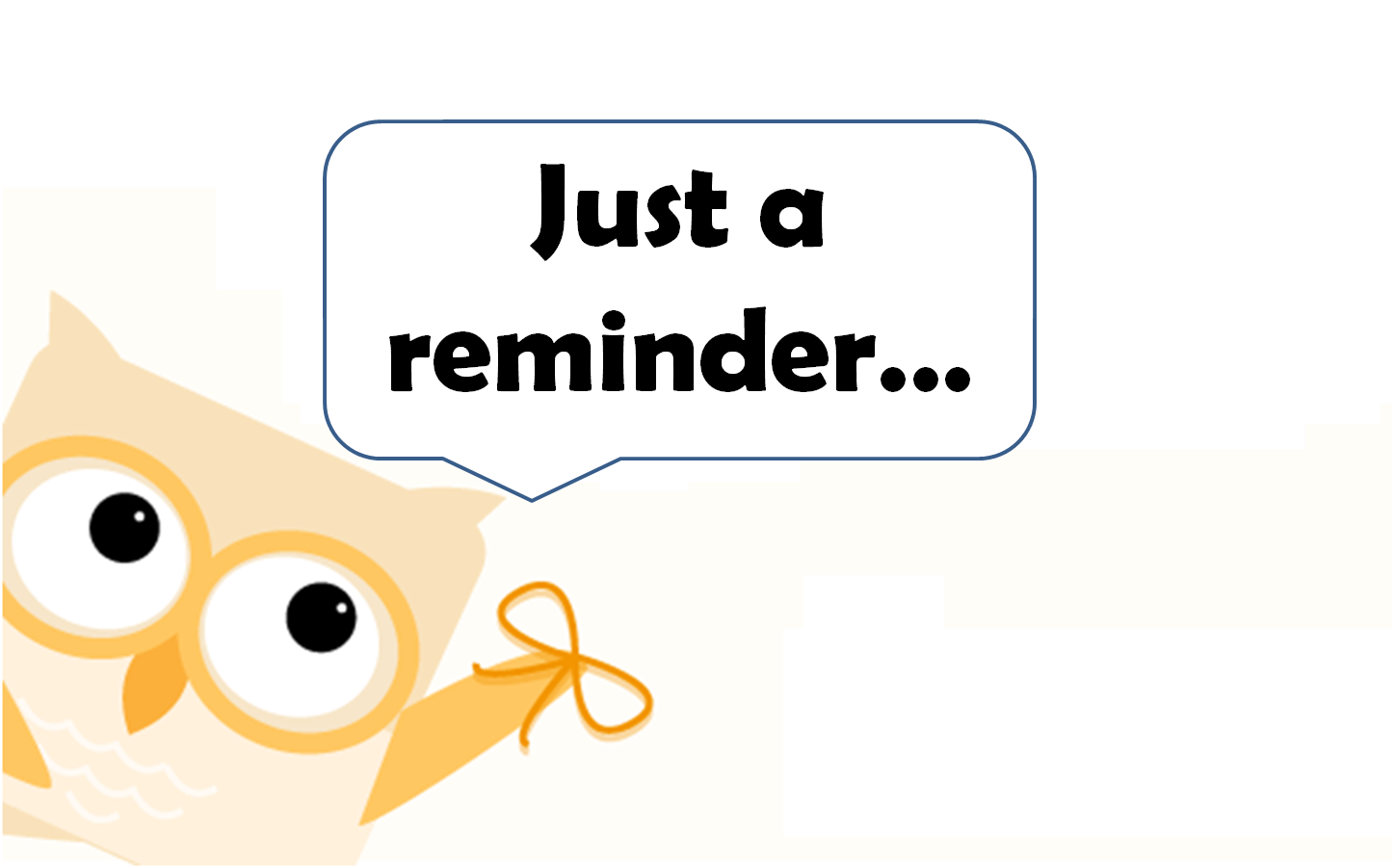 Friendly reminder clip art ..