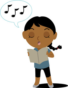 Singing Clipart Clip Art Illustration Of An Ethnic Girl Singing From A