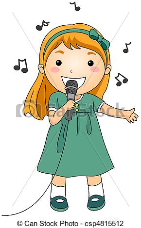 Singing Kid - Illustration .