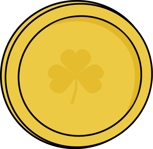 Single Gold Saint Patrick S D - Gold Coins Clipart