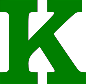 Single K Letter Green Clip Ar - K Clip Art