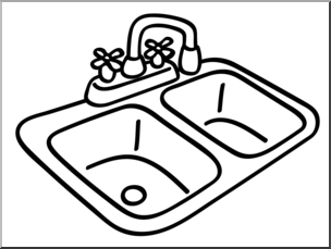 Clip Art: Basic Words: Sink B - Sink Clipart