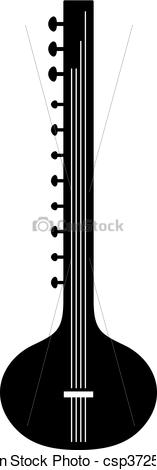 Sitar, musical instrument - csp37256939