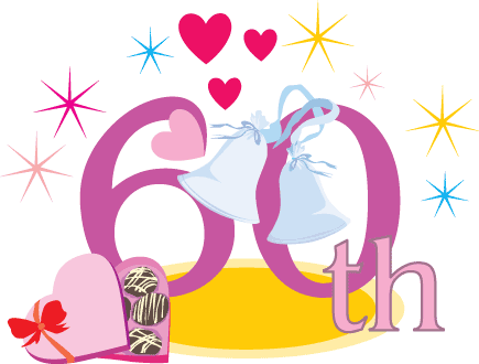 sixtieth anniversary clipart.