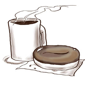 Skeptic S Play February 2013 - Coffee And Donuts Clipart