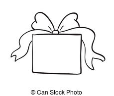 ... sketch of gift box - detailed sketch of gift box on a white... ...