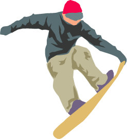 Skiing and Snowboarding . - Snowboarding Clipart