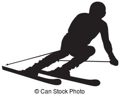 downhill man athlete skiing -