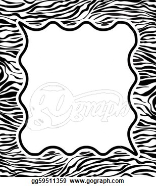 Zebra Print Border Clip Art. 