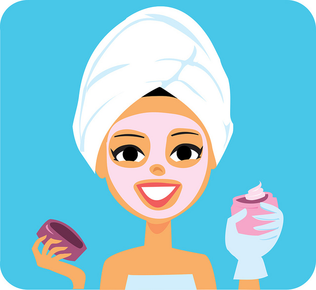 ... Spa - woman with facial m