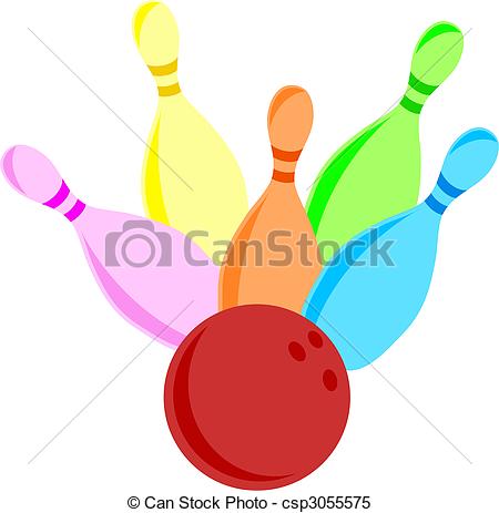 Skittles Stock Illustrationby AlexLMX0/1; ten pin bowling - Illustration of a set of colourful bowling... ...