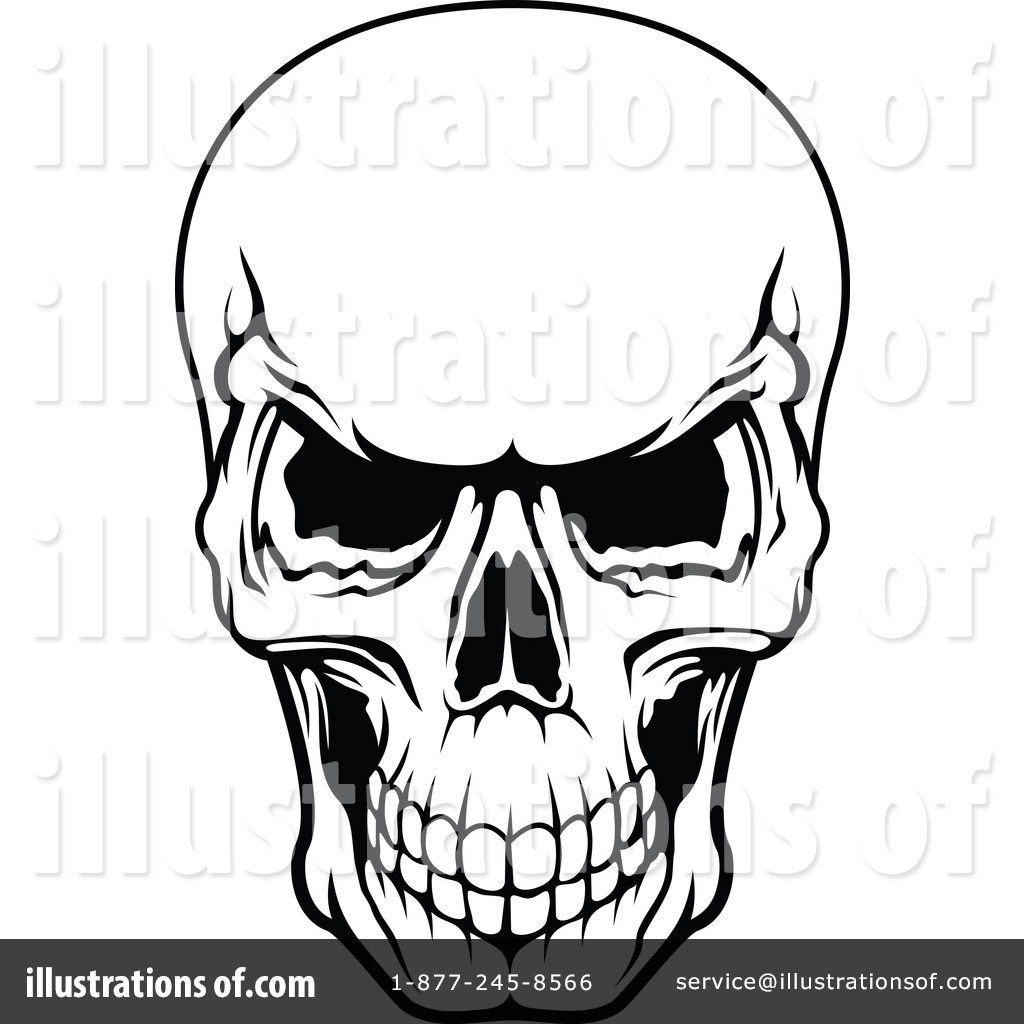 Skull Clipart Illustration .