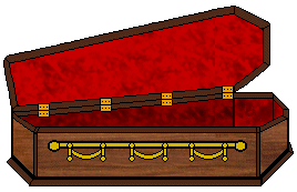 Halloween Brown Coffin PNG .