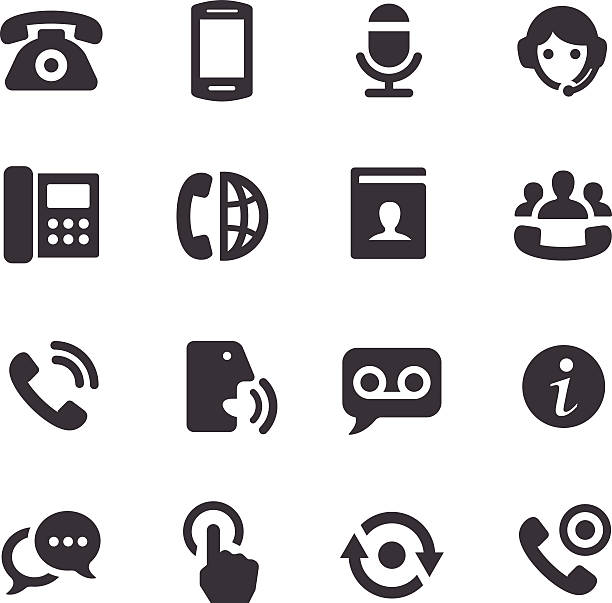 Telephone Icons - Acme Series vector art illustration