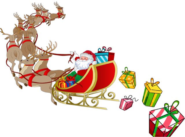 Sleds And Sleighs - Santa And Sleigh Clipart