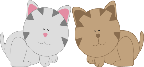 Cat and kitten clipart - Clip