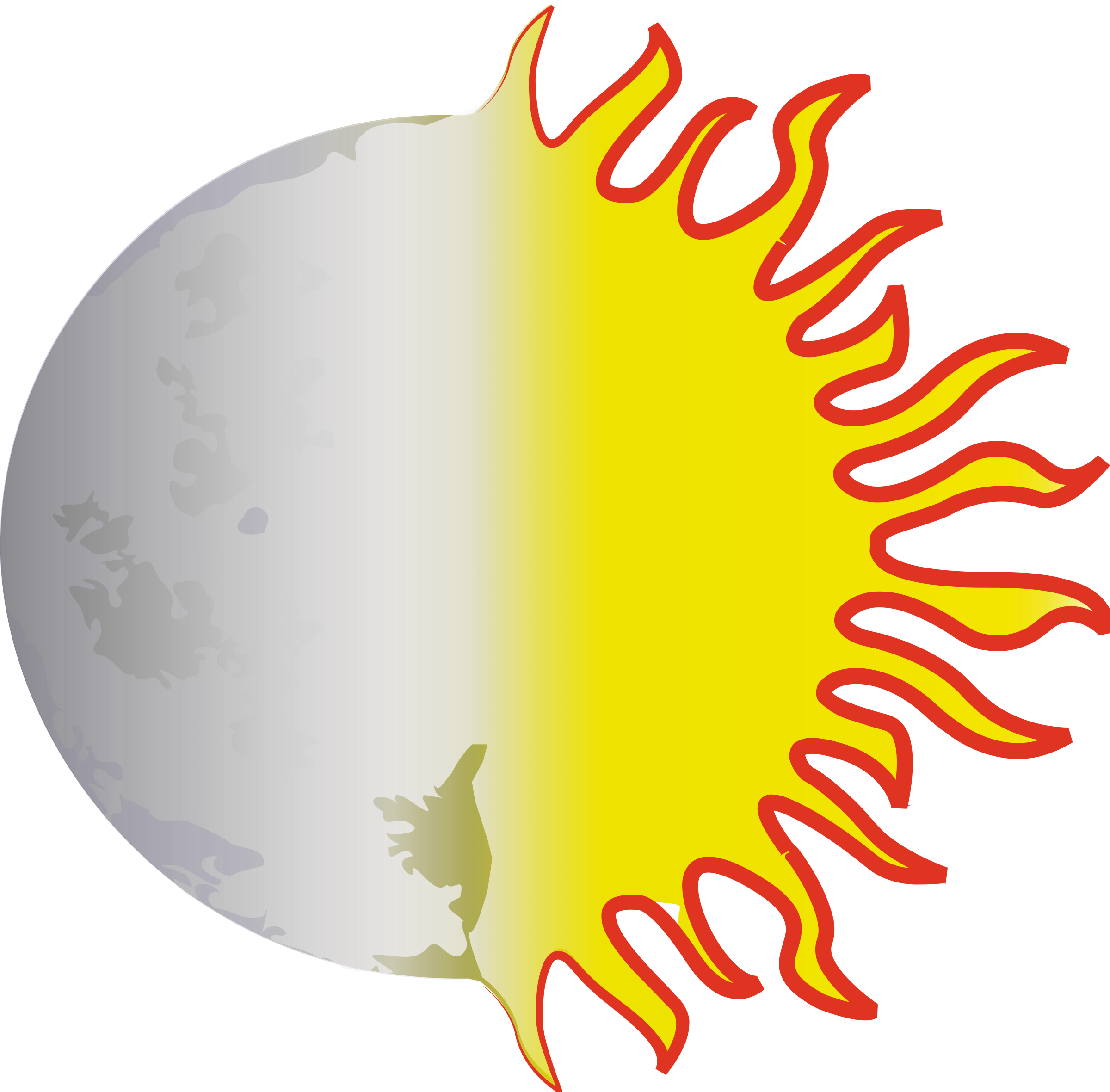 Slice Sun and Moon Clipart - Sun And Moon Clipart