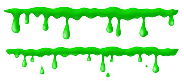 ... Green slime on white illu