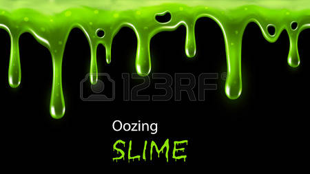 slime: Oozing green slime seamlessly repeatable, individual drops removable