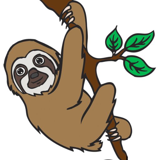Sloth clipart black and white
