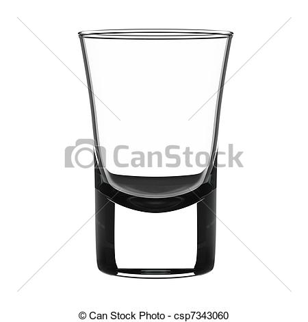 ... Small shot glass - Empty small shot glass isolated on white.