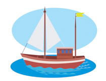 Small Wooden Sail Boat Clipar - Clipart Boat
