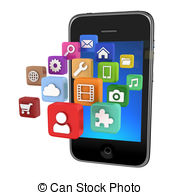 ... Smartphone App icons - isolated on white