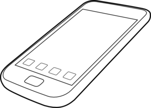 smartphone clipart black and 