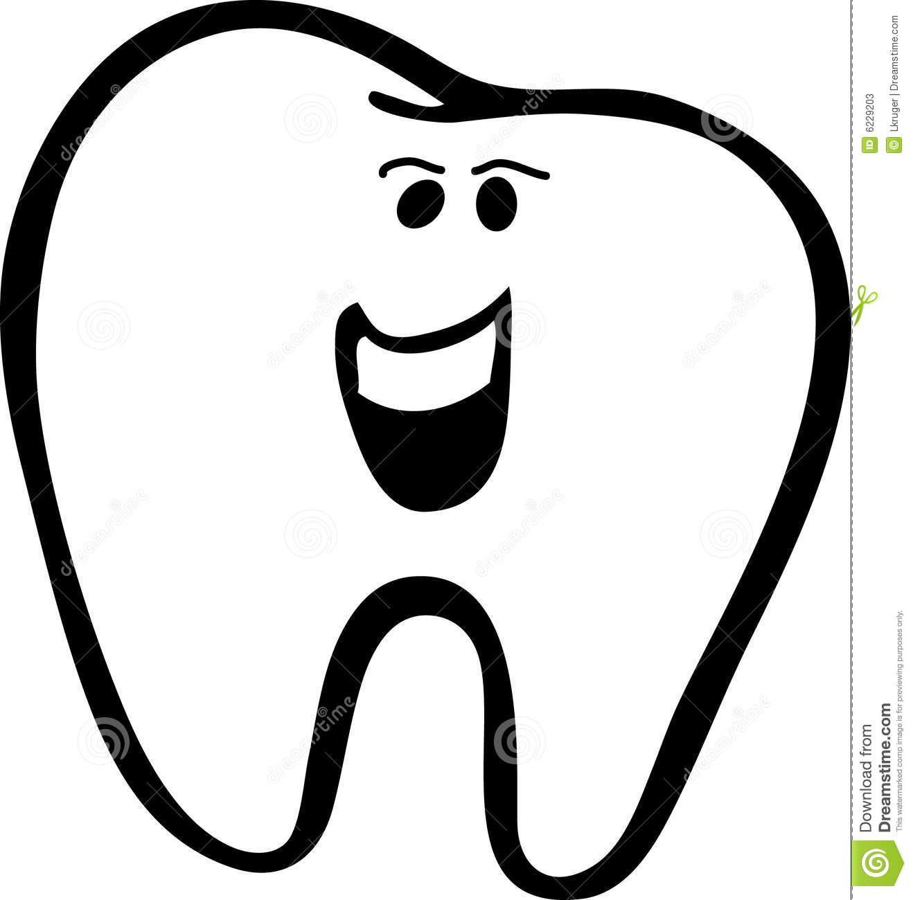 smile clipart black and white - Clipart Tooth