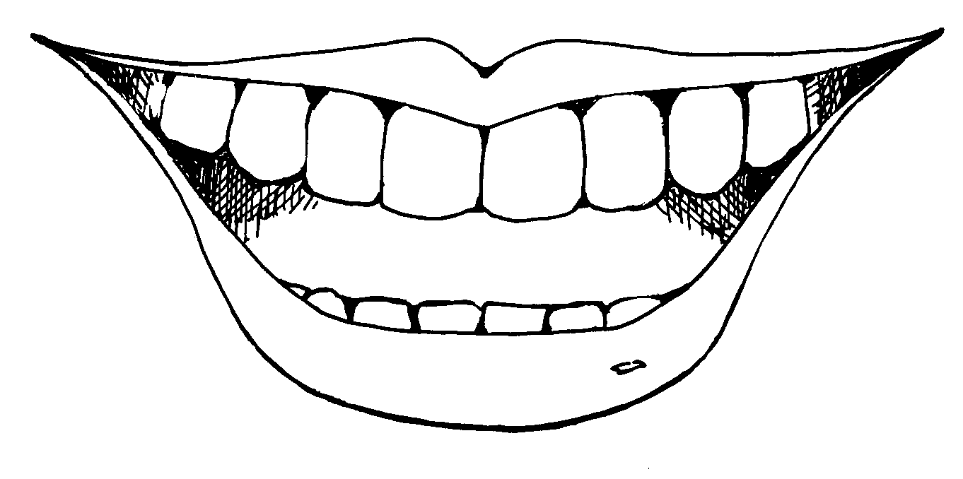 Smile Mouth Clipart Black And - Clipart Mouth