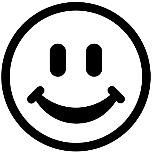 smiley face clip art black and white