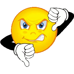 smiley face thumbs down clipart
