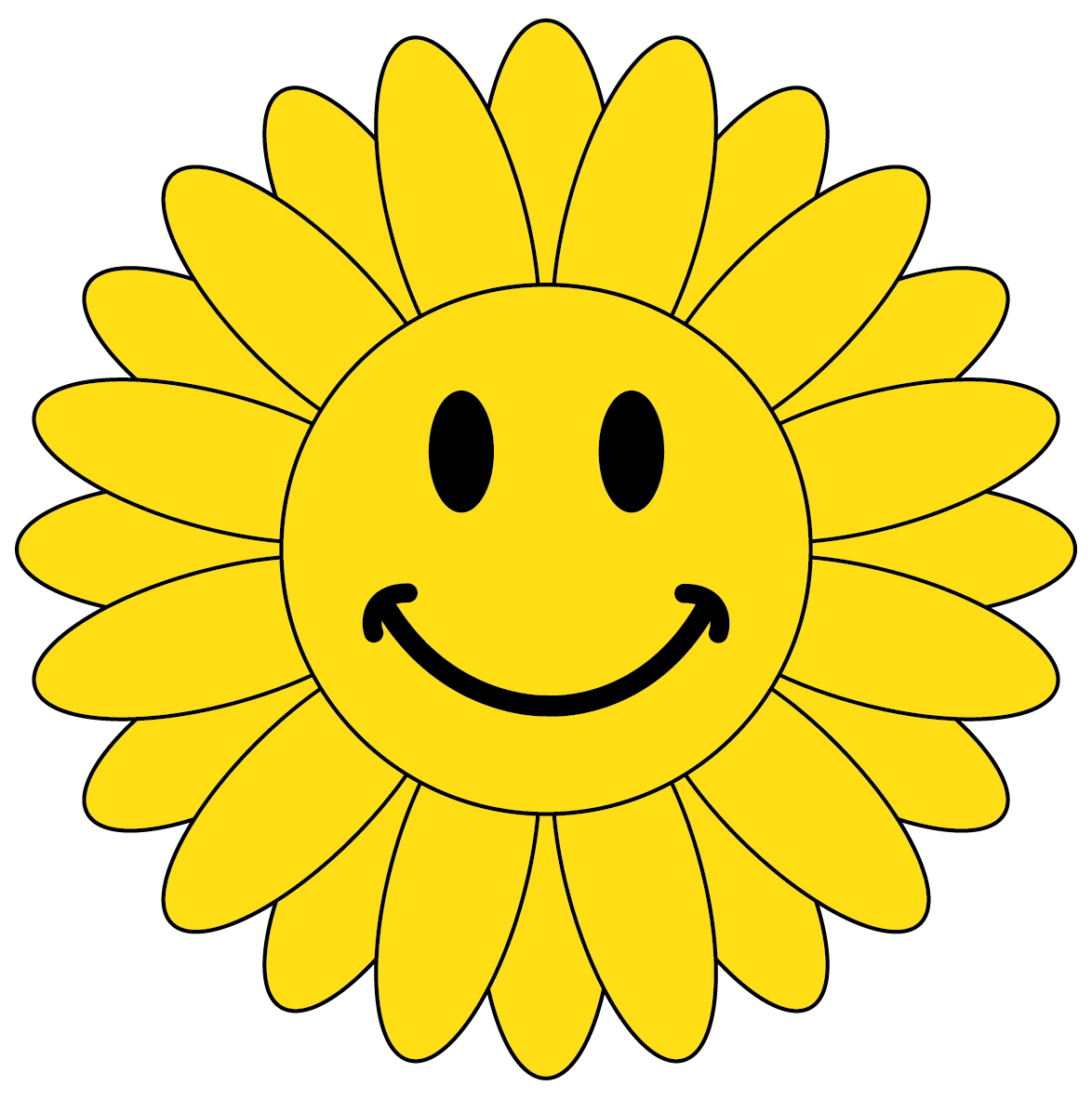 Smiley Face Flower Clipart Cl - Smily Face Clip Art