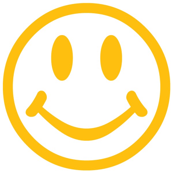 smiley face star clipart blac