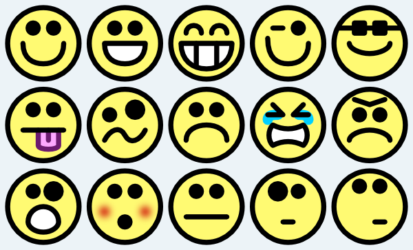 Smiley face small happy face clipart